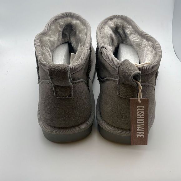CUSHIONAIRE Women's COZY pull on boot +Memory Foam SIZE 8.5 GREY - Picture 4 of 7
